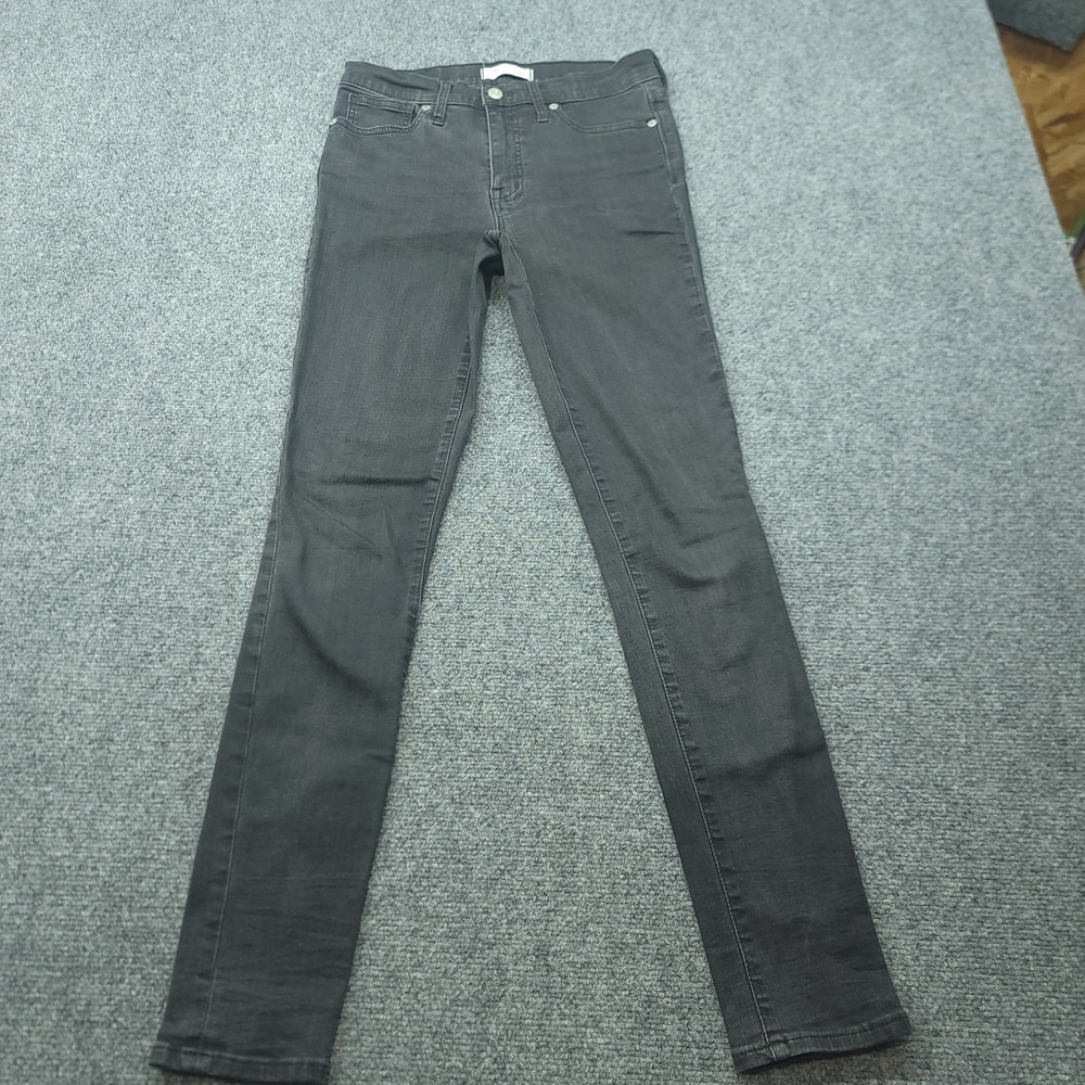 Madewell 9 Inch High-Rise Skinny Jeans‎ Faded Black H2228 Tall Size 27T